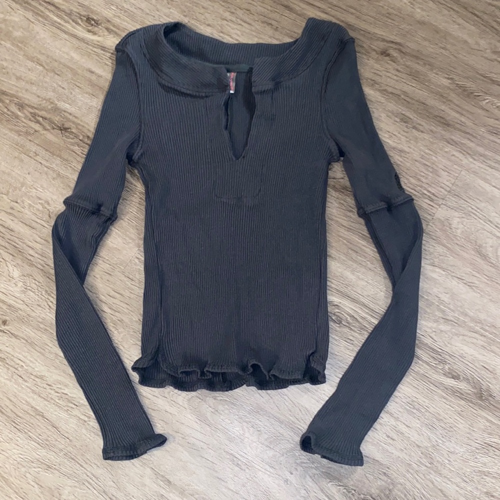 Free People Movement Ribbed Long Sleeve Top